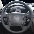 Чехлы на руль из искусственной кожи черного цвета для Ssangyong Rexton W Rodius