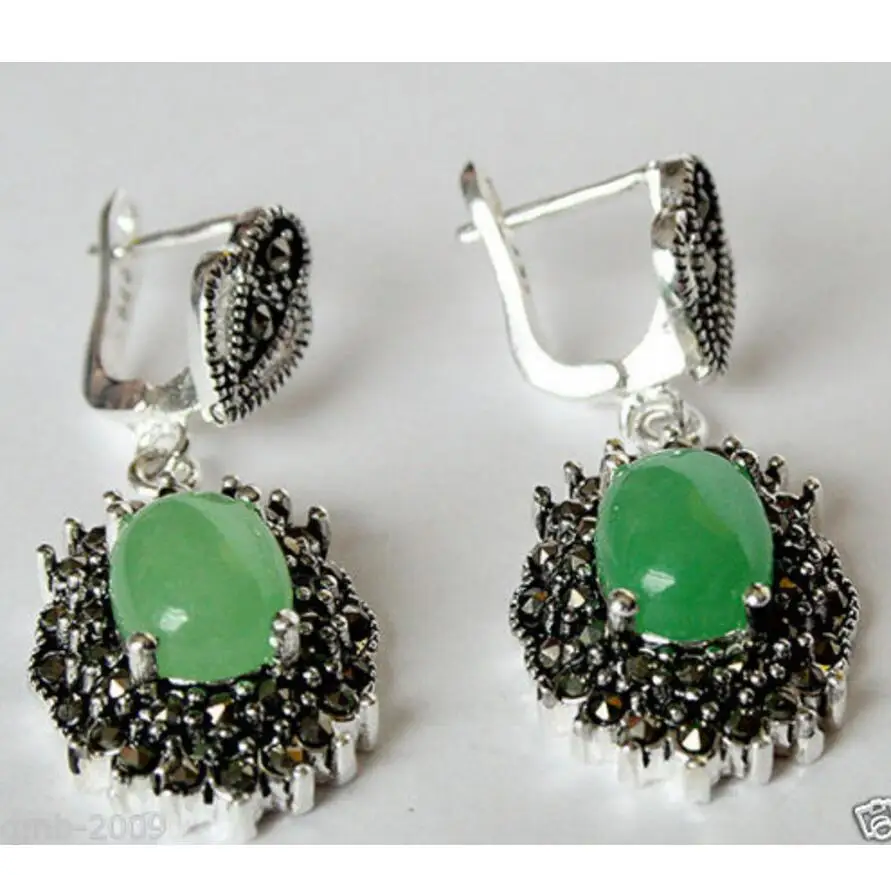 Модные ювелирные изделия Бесплатная доставка новая пара натуральный зеленый