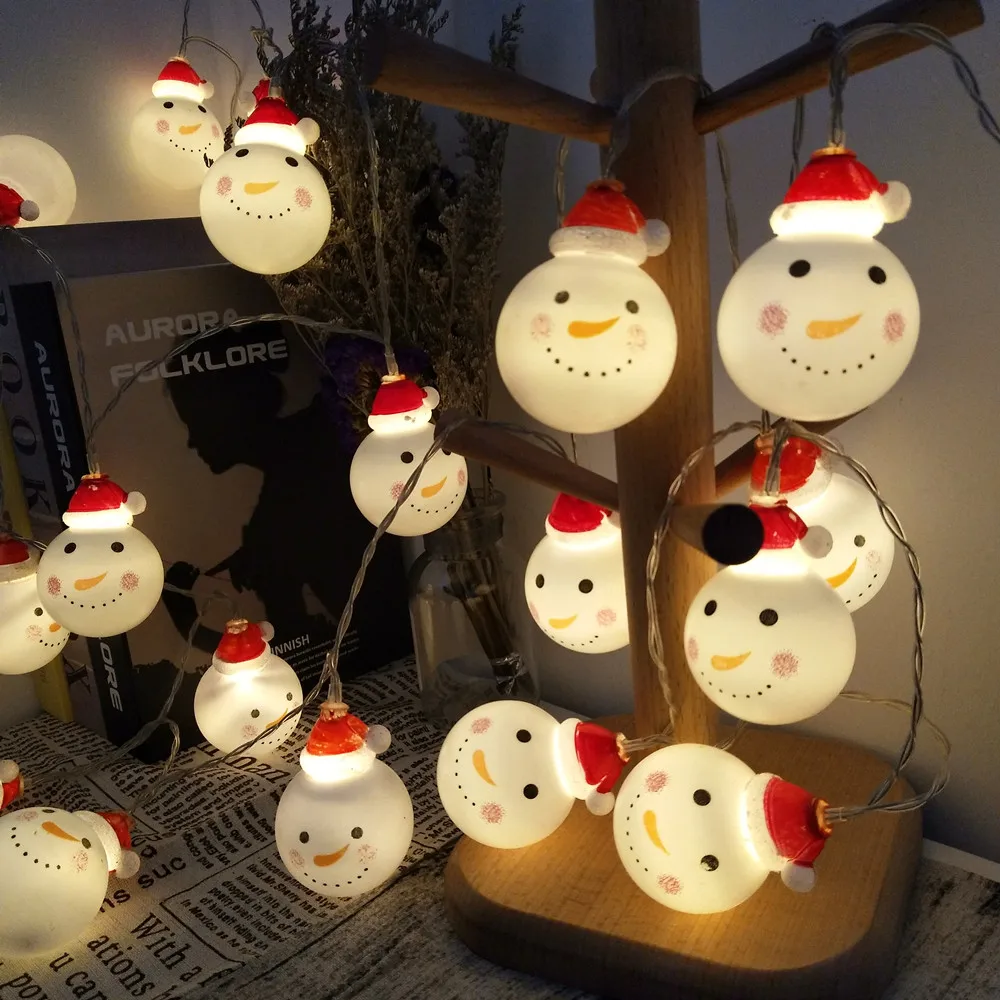 Светодиодный ные рождественские гирлянды со смайликом для украшения интерьера с