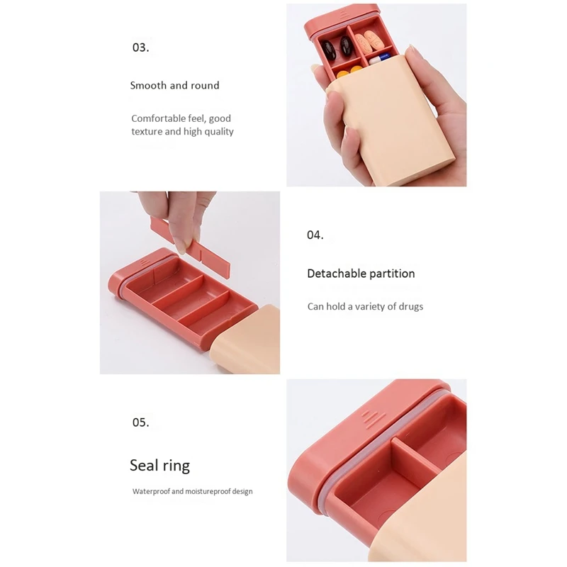 

Travel Pill Box Rack, Medicine Storage Box, Storage Box, Container, Tablet Dispenser, Independent Lattice Pill Box