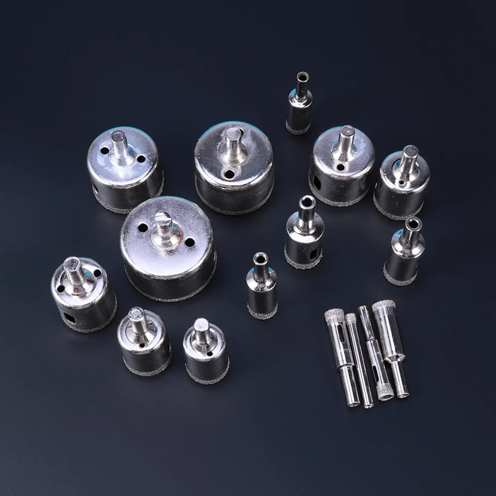 

Набор сверл алмазного цвета 6 мм-15 мм, комплект насадок для резки отверстий, для плитки, мрамора, стекла, керамики, гранита