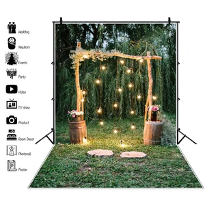 Laeacco Photocall огни качели свадебное ворота девушка принцесса сцены фотография Фоны фотографические фонов для фотостудии