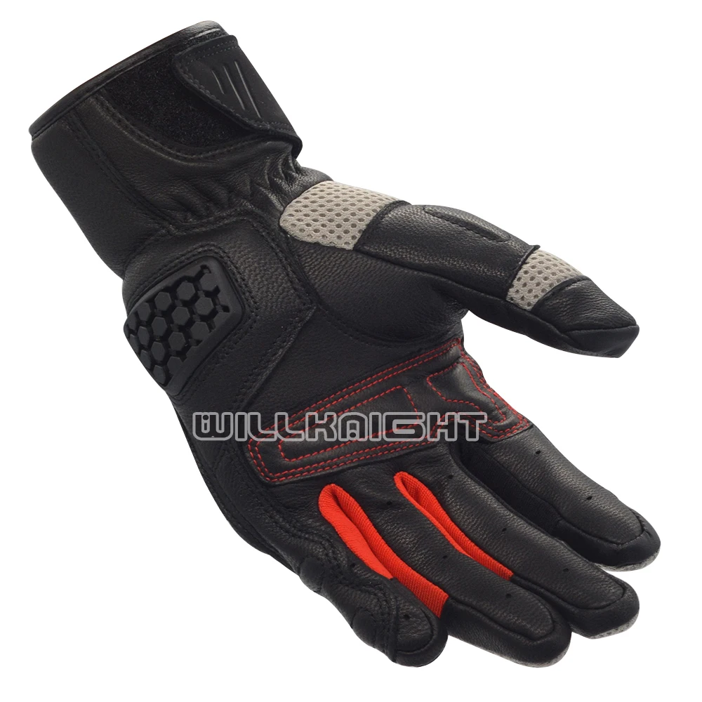 

New Mens Leather Gloves Black Motorbike Gants Moto GP Off Road Racing Glove For Men New