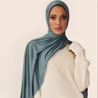 Хиджаб из Джерси 80*180 см, 2022, большой шарф для мусульманских женщин, головной платок, женский головной платок из пашмины, хиджаб, мусульманская Мода, исламский