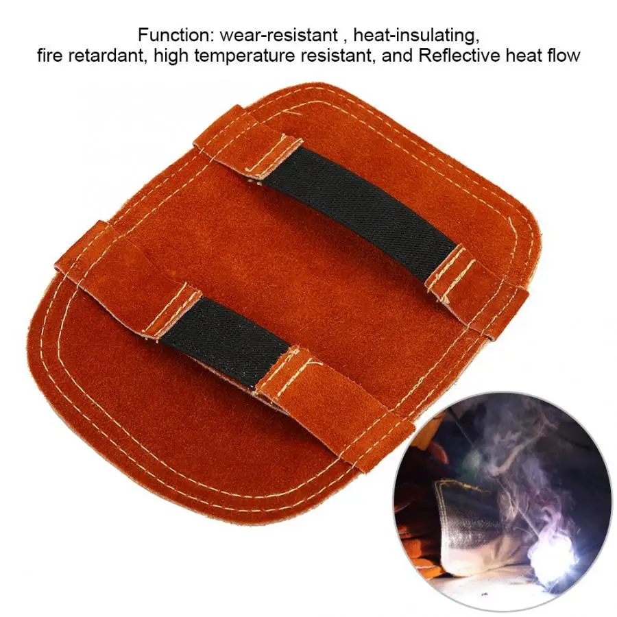 Heat Aluminized Hand Shields Split Cowhide Leather Back Welding Pad Safe Glove Repairing Gardening Protective Parts | Безопасность и