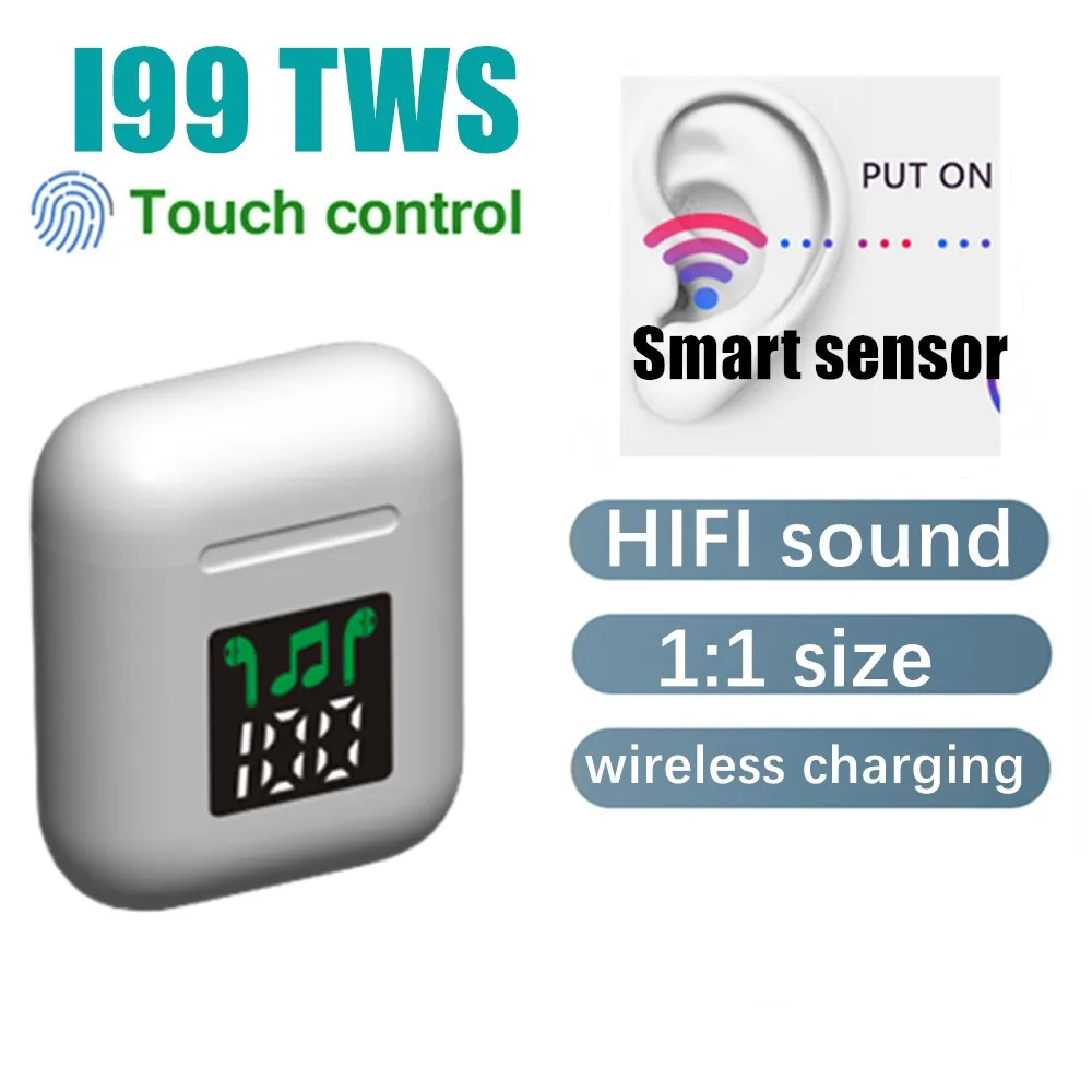 I99 Tws мини беспроводные гарнитуры бас стерео Bluetooth наушники сенсорное управление