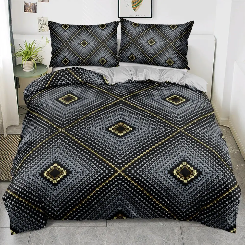 

Комплект постельного белья с геометрическим рисунком, двуспальное одеяло/покрывало, наволочки, двойное домашнее белье