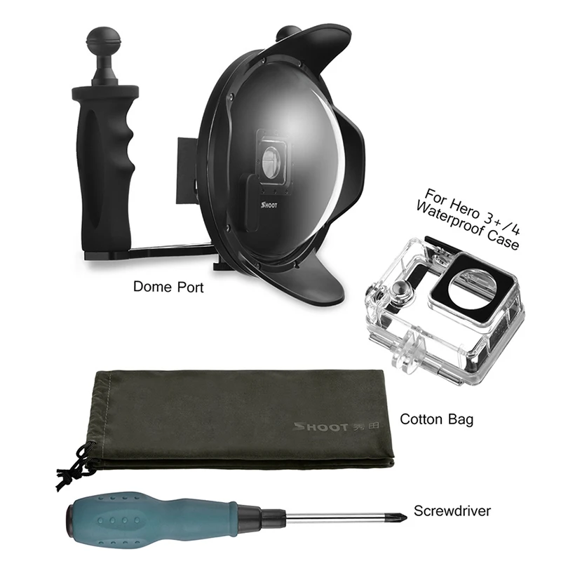 Для Gopro аксессуары Дайвинг Стабилизатор Ручной купол порт для Hero3/3 +/4 бленда