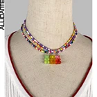 Женское Ожерелье из бисера, с прозрачным градиентом