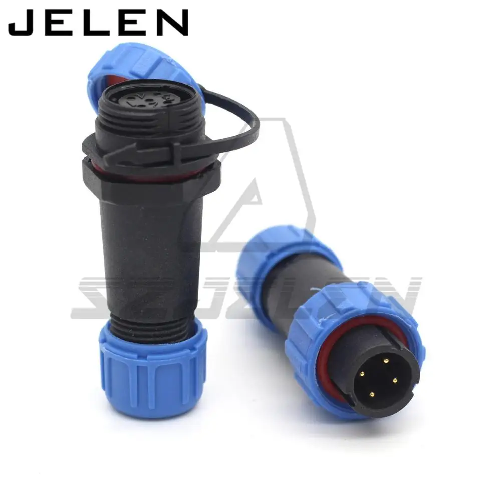 SP13 водонепроницаемый авиационный разъем 4pin кабельный + линейный 4-контактный IP68