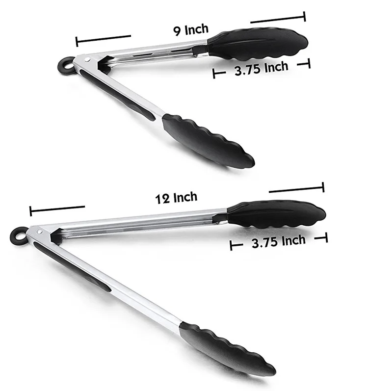 Силиконовые щипцы для барбекю на гриле Tong салата и хлеба антипригарные кухонные
