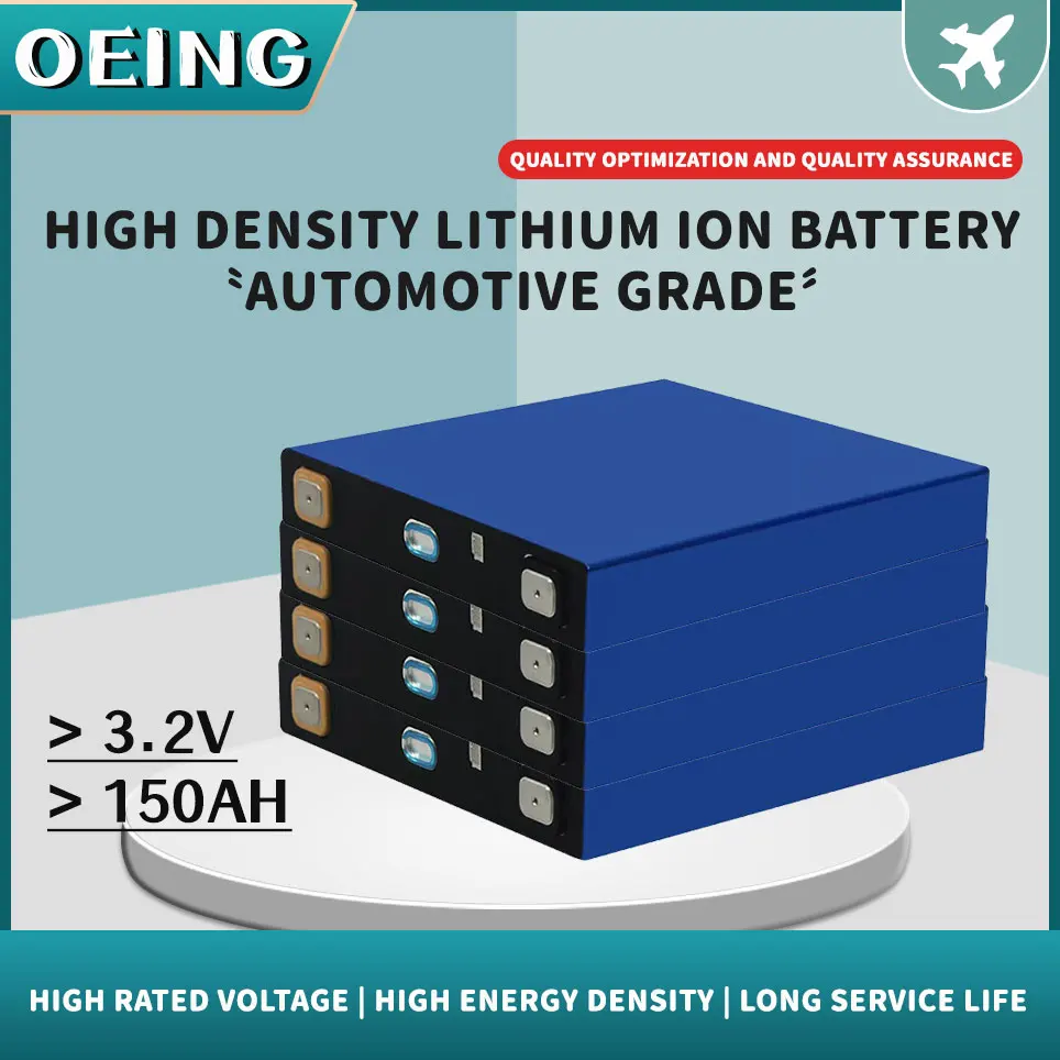 

8pcs 3.2v 150ah Lifepo4 Rechargeable Battery Lithium Iron Phosphate Solar Cell 12v 24v 150ah Grade A Lifepo4 Cell Tax Free
