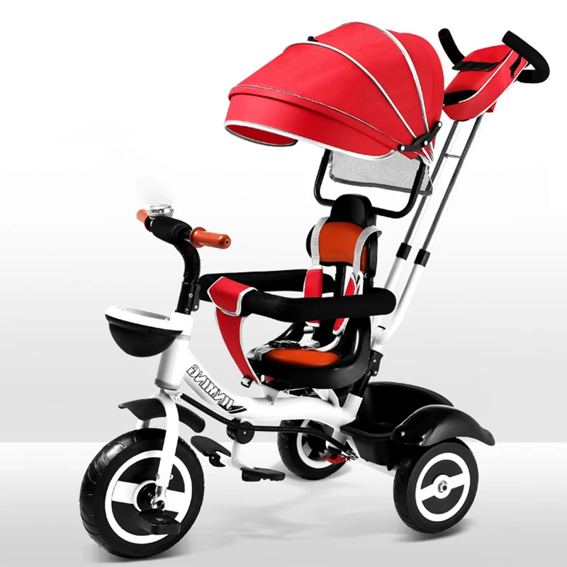 Новый детский трехколесный велосипед с двойным нажимом и S-образным изгибом