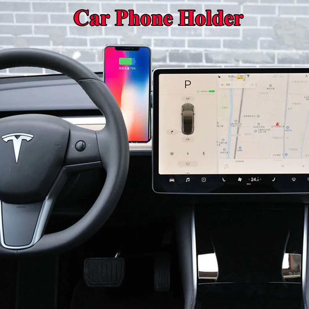 2021 for tesla model x s y 3 accessories car phone holder magnet laptop tablet mount for iphone 13 13pro13 pro max bracket free global shipping
