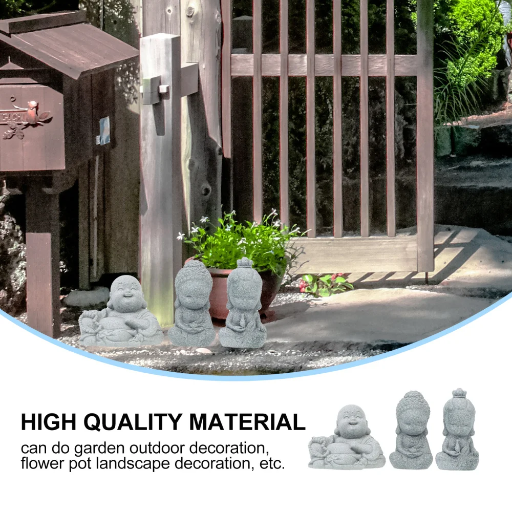 

3Pcs Modeling Sandstone Decor Creative Chic Landscape Prop Light Grey