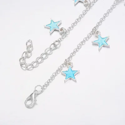 

Luminous Five-pointed Star Beach Anklet Foot Chain Shell Hard Fashion Jewelry Charming Glow In Dark The Heart Anklet