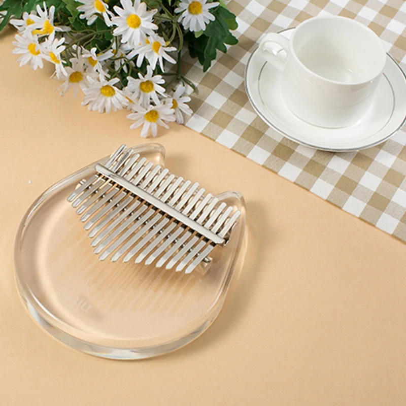 

Nalu NK-CT Transparent Kalimba 17 Key Acrylic Thumb Piano Mbira Likembe Keyboard Instrument Christmas Gift