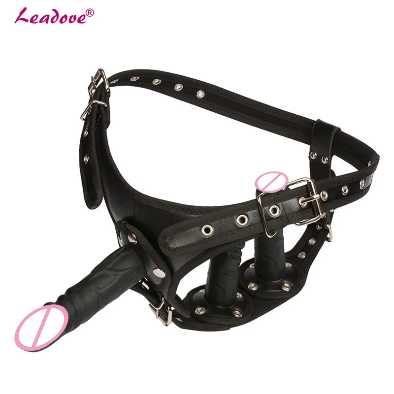 Ремешок на фаллоимитатор для женщин секс игрушки огромный силиконовый тройной