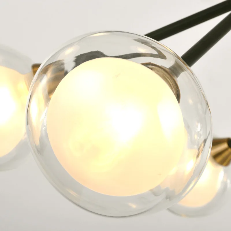 Современный стеклянный шар люстра для гостиной дизайн кухни ветка подвесной