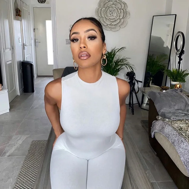 Женский комбинезон на молнии без рукавов|Комбинезоны c шортами| |