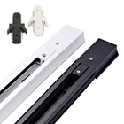 Двухфазные алюминиевые направляющие, 0,5 м, 2-проводные толстые направляющие, светодиодные направляющие с разъемом, универсальные направляющие светильник светильники