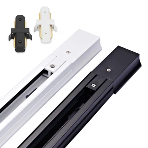 Двухфазные алюминиевые направляющие, 0,5 м, 2-проводные толстые направляющие, светодиодные направляющие с разъемом, универсальные направляющие светильник светильники