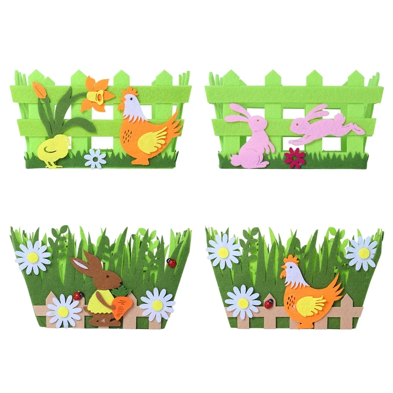 

Easter Bunny Non-woven Fabric Basket Easter Decoration For Home Spring Rabbit Ornament Easter Party Supplies DIY Craft Kids Gift