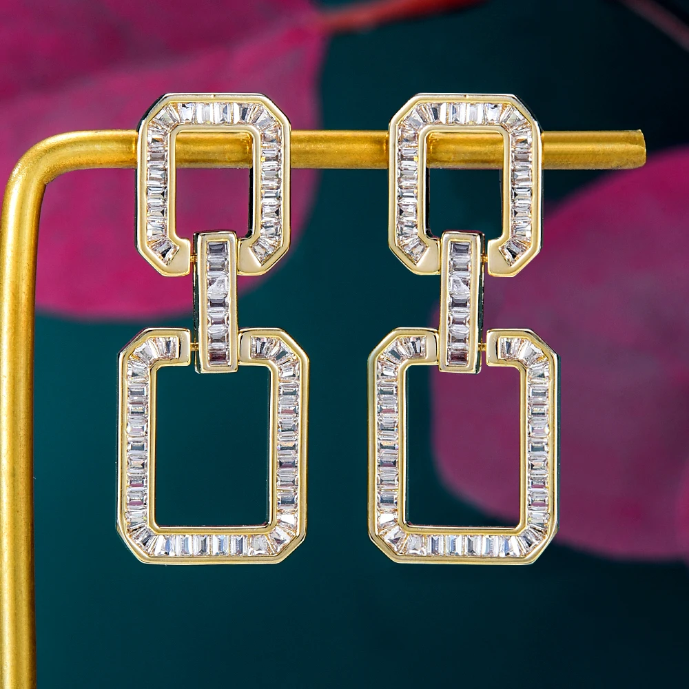 GODKI Icedout Miami Link Chain серьги в стиле хип-хоп и панк для женщин свадебная вечеринка