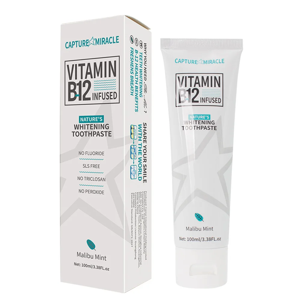 

PEIMEI Vitamin B12 Toothpaste Natural Mint Toothpaste for Whitening Teeth Removing Stains
