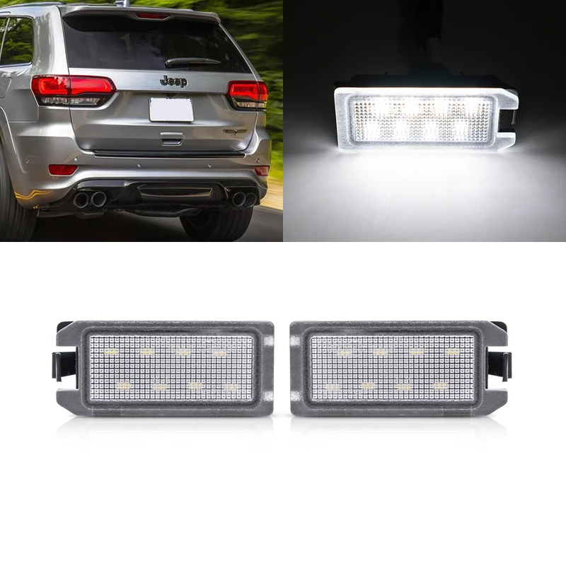 2x Белый Canbus SMD светодиодные лампы номерного знака для Jeep Grand Cherokee 14 20 Компас