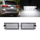 Белые светодиодные лампы для номерного знака Canbus SMD, 2 шт., для Jeep Grand Cherokee 14-20, Компасы, патриот 14-17, для Dodge Viper 13-17
