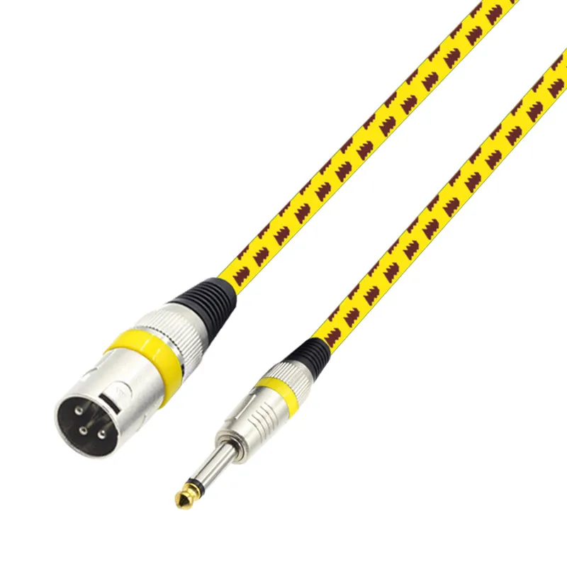 6.35mm to Canon 3Pin Male Female Microphone Amplifier Audio Mixer Colorful Extension Cable Cord DMX512 Sign 3M | Электроника