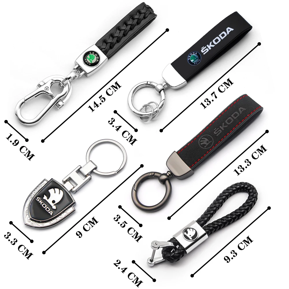 Автомобильный металлический брелок кожаный для ключей с 3D логотипом чехол