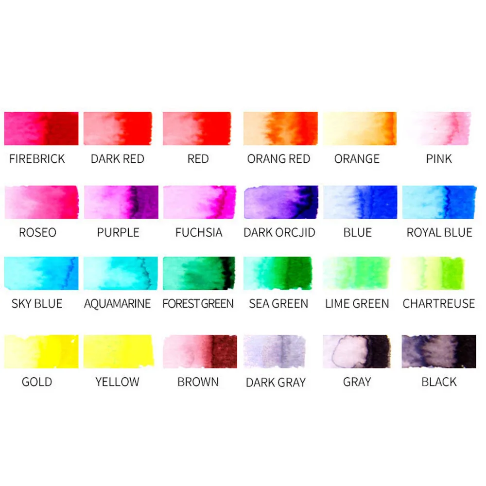 24 шт акварельные кисти ручки + 1 ручка для воды детей и взрослых начинающих