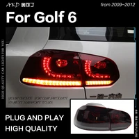 akd car styling for vw golf 6 tail lights 2009 2012 golf6 r20 led tail lamp led drl dynami signal brake reverse auto accessories