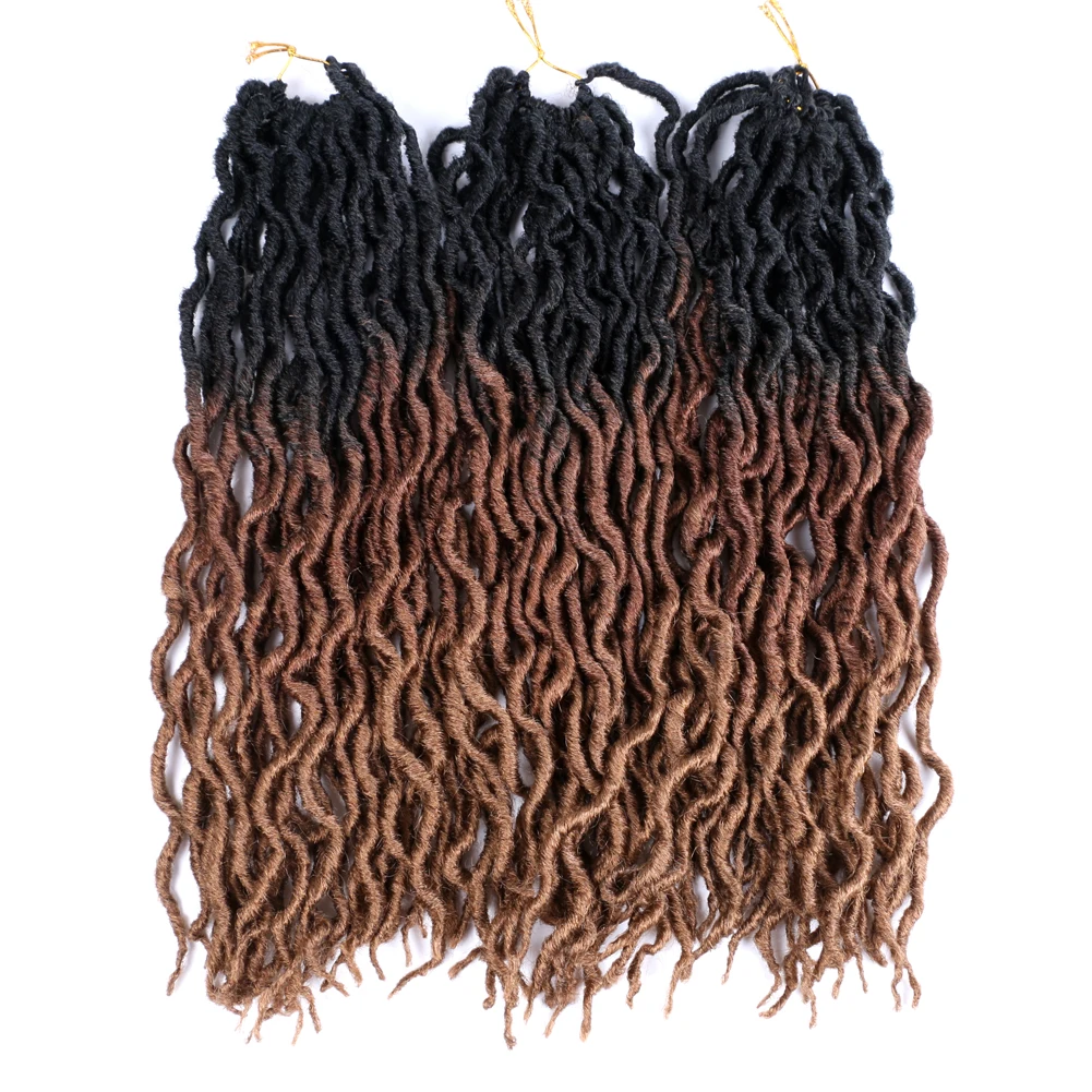 

CLong Synthetic Crochet Braid Hair Faux Locs Ombre Curly Soft Dreads Dreadlocks Hair For Braiding Hair Extensions For Women