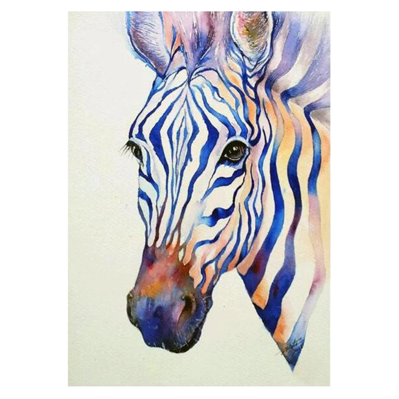 5D DIY вышивка в виде зебры мозаика для вышивки крестиком картина рукоделия