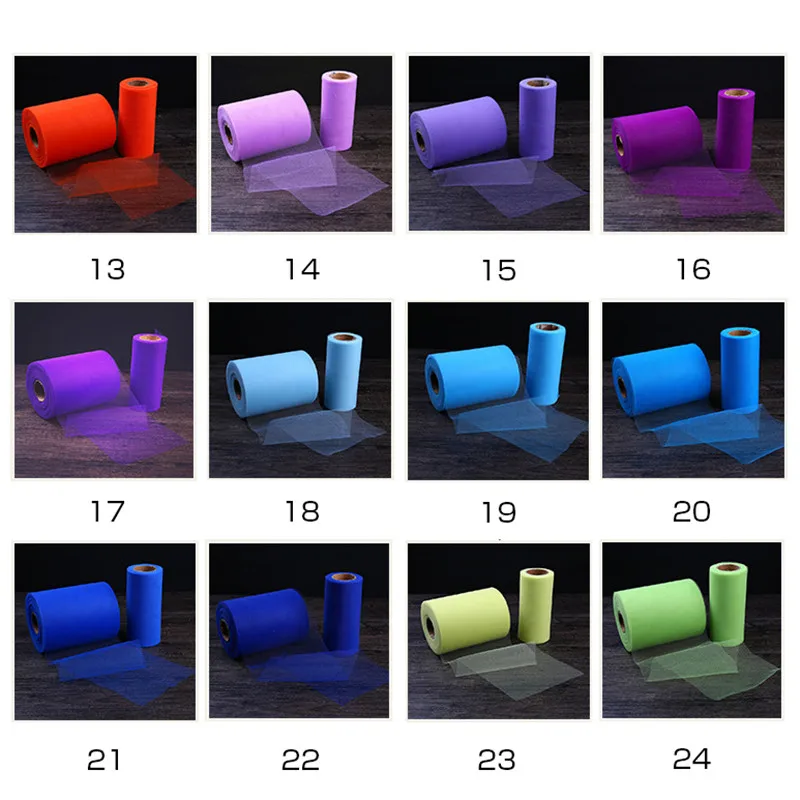 25 ярдов/партия 5 см Тюль в рулонах ткань катушка ремесла украшение для вечеринки