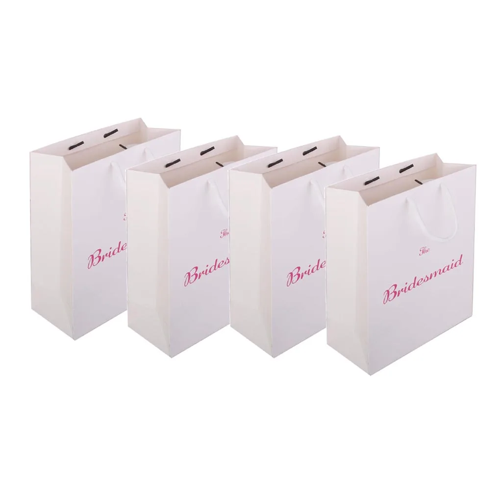 4 шт. бумажная сумка с принтом подружки невесты ручкой для свадьбы вечерние