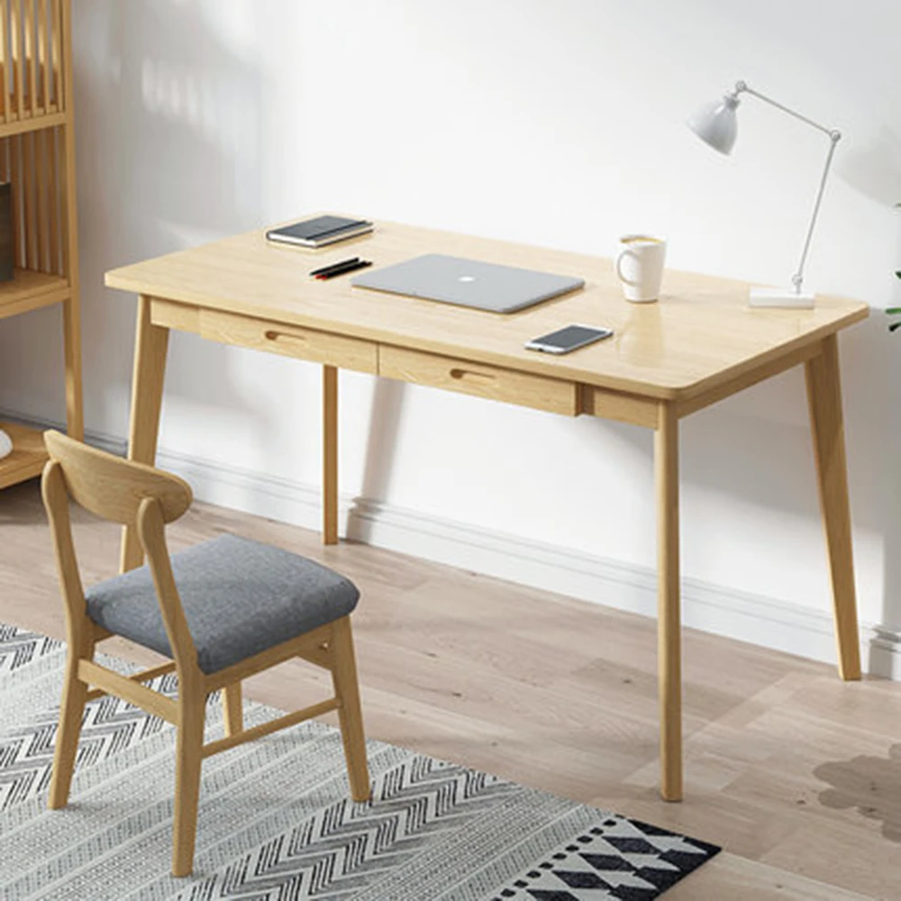 

Office Computer Desk Desktop Desk Home Simple and Practical Desk Solid Wood Leg Study Desk Dormitory Student Simple Desk