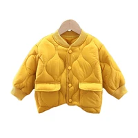 new kids sportswear winter baby girl clothes children fashion solid thick jacket toddler casual costume infant cotton boys coat