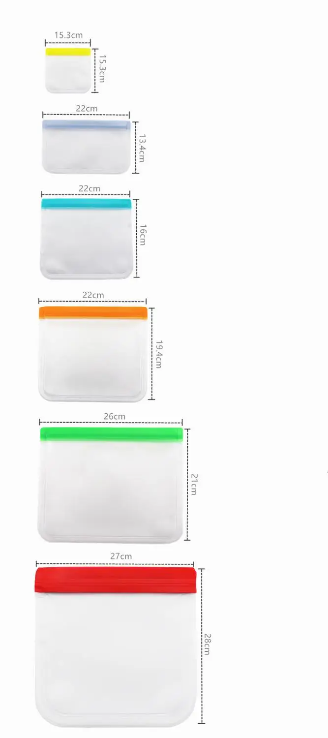 Силиконовый Пакет для еды 12 шт./лот матовый пакет из ПЭВА многоразовый сохранения
