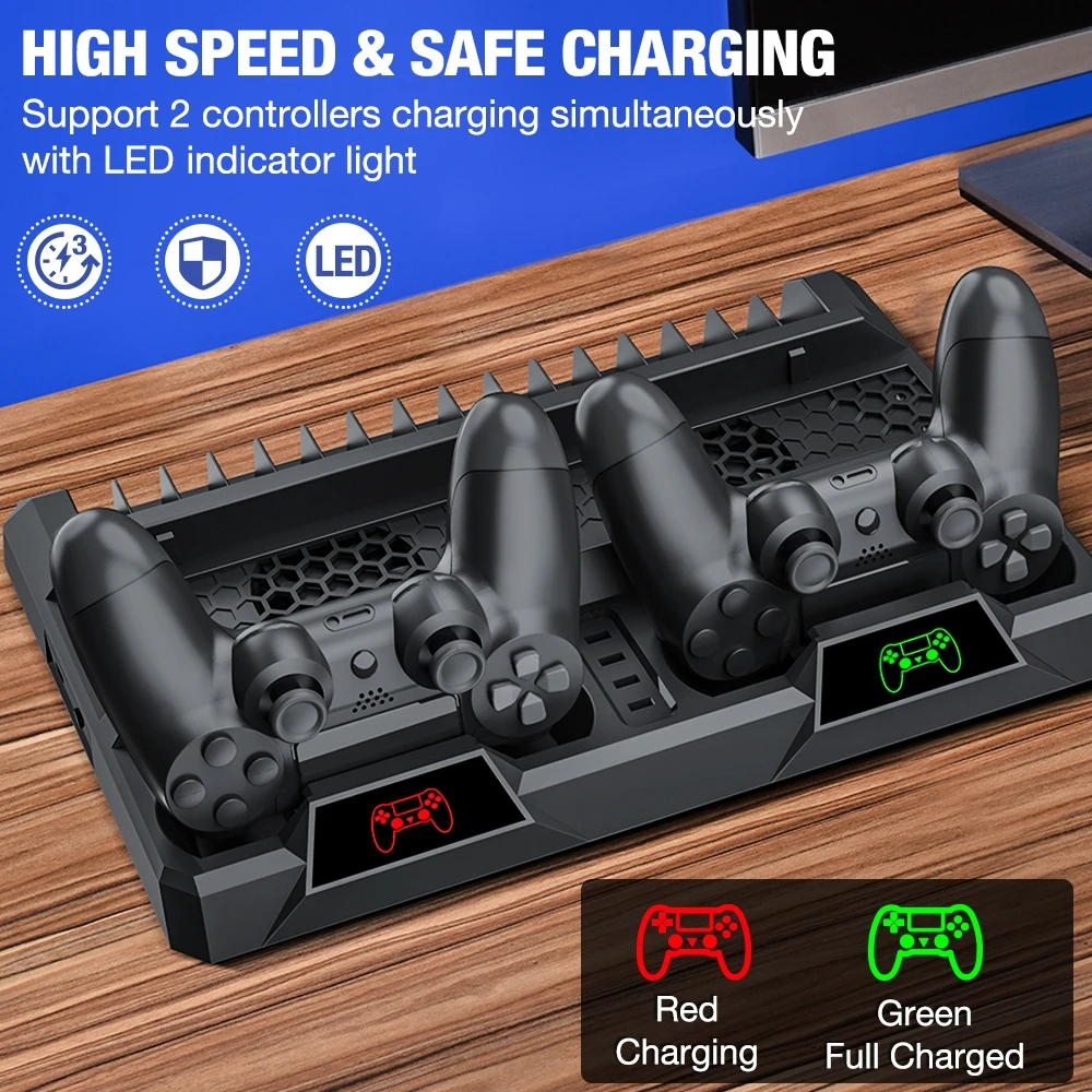 Вертикальная охлаждающая подставка для двух контроллеров PS4/PS4 Slim/PS4 Pro |