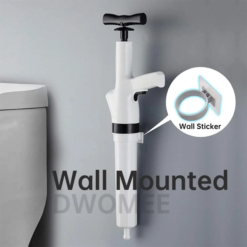 Desatascador de inodoro con potencia de aire, pistola de chorro de drenaje de alta presi&oacute;n, potente, para ba&ntilde;o, drenaje de suelo, fregadero obstruido-1