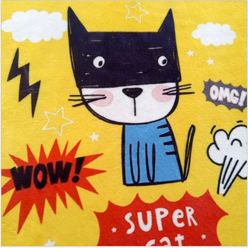 Круглый желтый мультяшный ковер с собакой Bubble Kiss для спальни в нордическом стиле