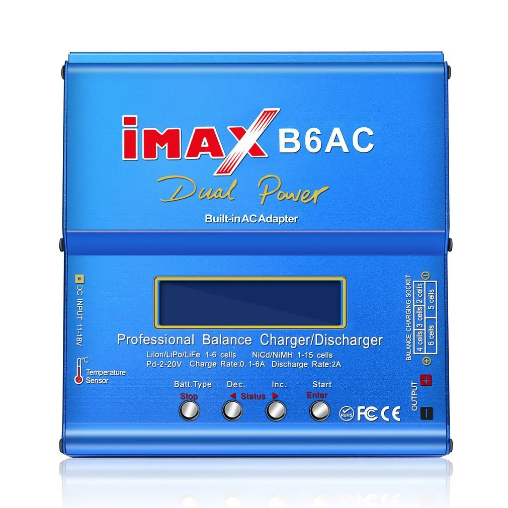 Лидер продаж! Зарядное устройство iMAX B6 AC B6AC Lipo NiMH 3S/4S/5S RC с ЖК-экраном | Игрушки и
