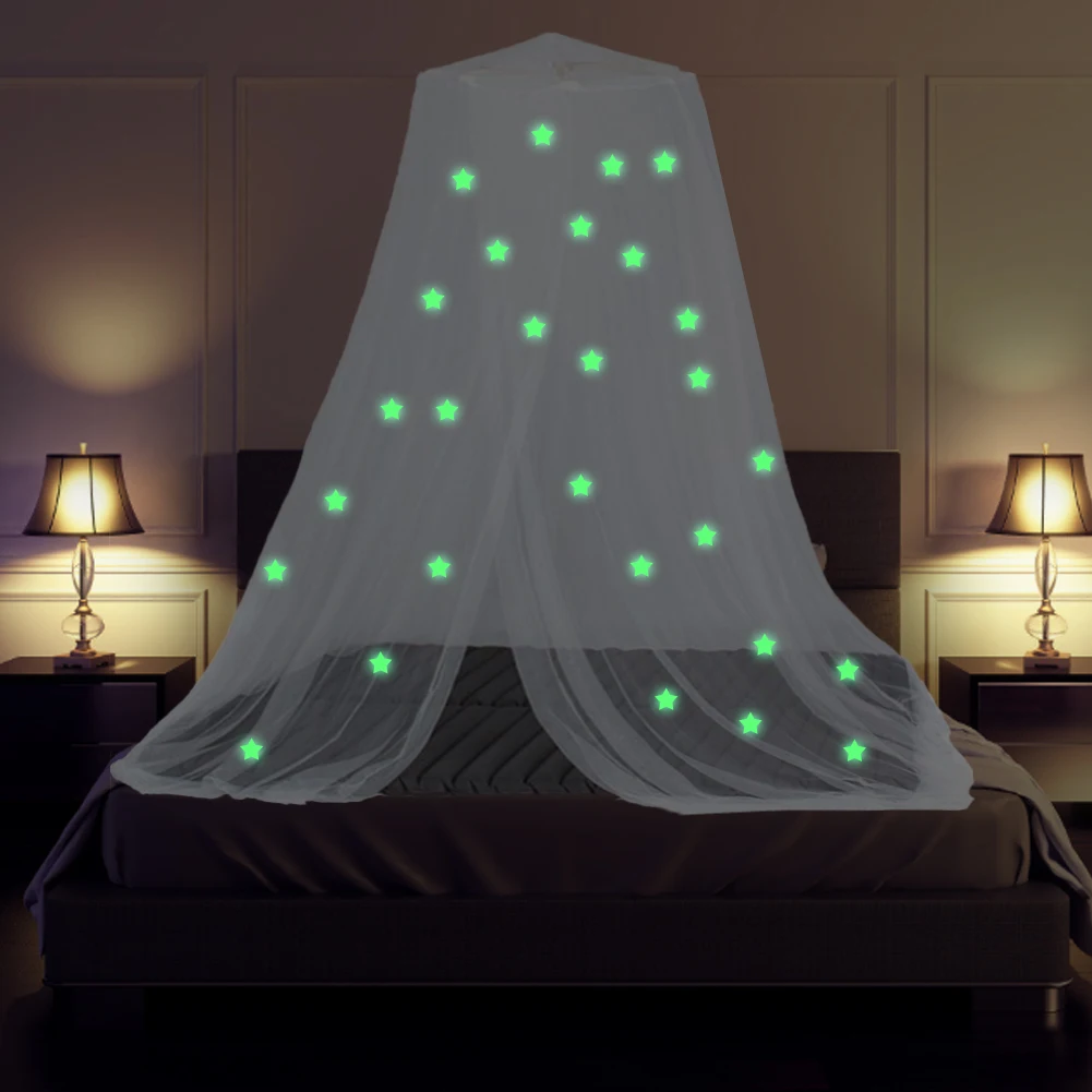 

Bed Canopy Glowing Stars Lightweight Dreamy Mosquito Net Isolate Insects For All Cots Home Single Beds Double Beds Elegantly