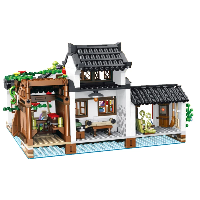 

1801pcs Impression Chinese style city Architecture Jiangnan Water Town house Building Blocks Bricks toys for children