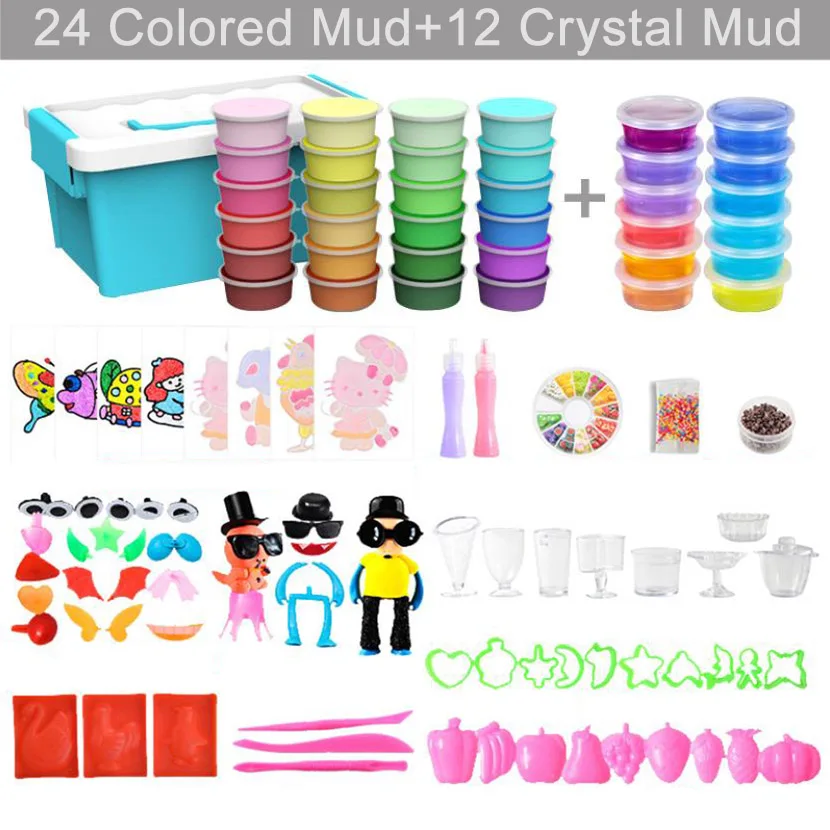 Глина &quotсделай сам&quot поставки игрушки хлопок шпатлевка мягкая глина свет