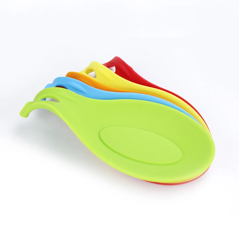 1Pcs Silicone Spoon Insulation Mat Heat Resistant Placemat Drink Glass Coaster Tray Pad Kitchen Tool Accessory | Дом и сад